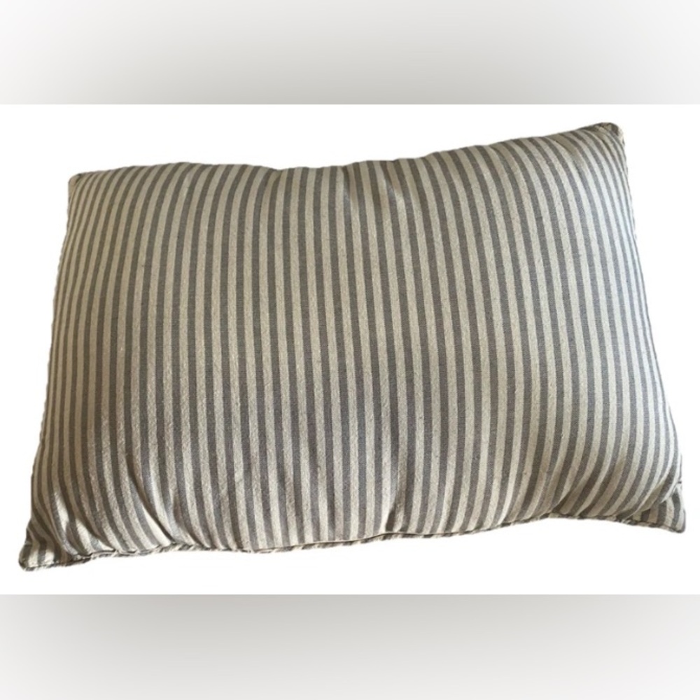 So Very Thankful Orange Thanksgiving Fall Oblong Yellow Gray Stripe Pillow 12x18 - Picture 3 of 7
